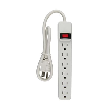 Kab Enterprise Power Strip, SJT, 25 ft., White PS-669 PDQ